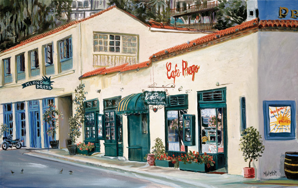 Cafe Prego. Click here to see enlargement. © Ruth Mayer Fine Art.