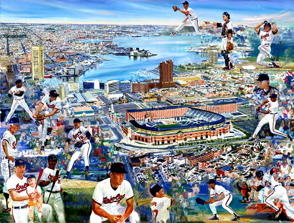 Camden Yards. Click here to see enlargement. © Ruth Mayer Fine Art.