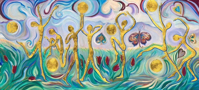 Gold Dancers. Click here to see enlargement. © Ruth Mayer Fine Art.