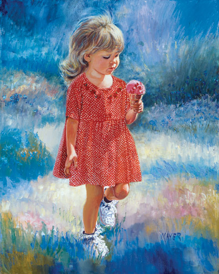 Ice Cream Girl. Click here to see enlargement. © Ruth Mayer Fine Art.