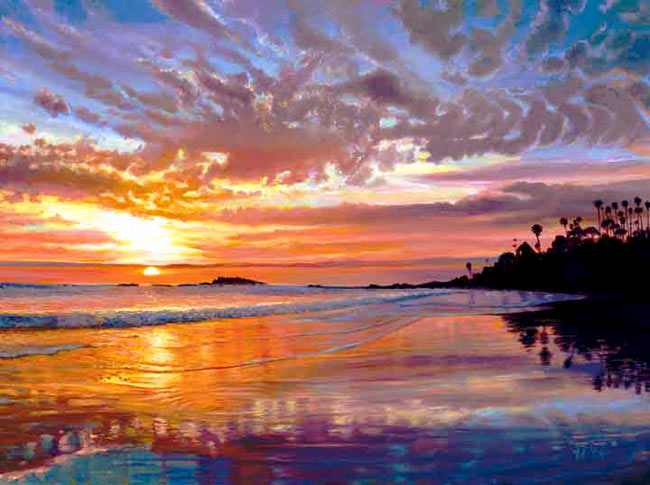 Laguna Sunset. Click here to see enlargement. © Ruth Mayer Fine Art.