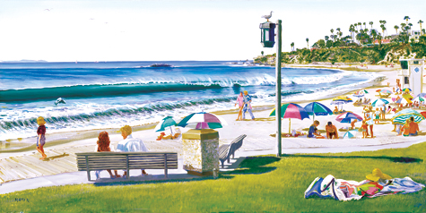 Main Beach. Click here to see enlargement. © Ruth Mayer Fine Art.