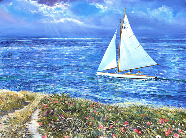 Sailing In A Sunbeam. Click here to see enlargement. © Ruth Mayer Fine Art.