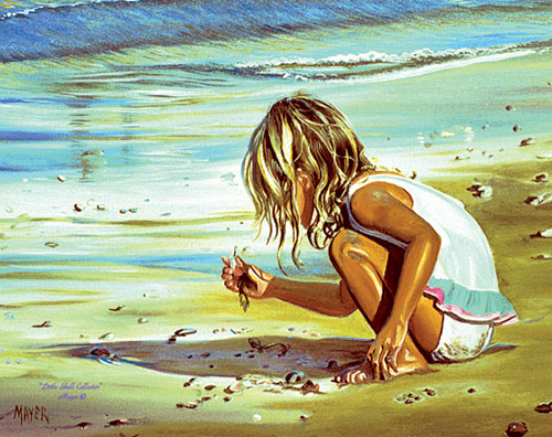 Shell Collector. Click here to see enlargement. © Ruth Mayer Fine Art.