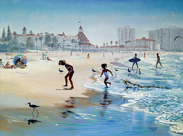 Sunday Morning At The Del Coronado. Click here to see enlargement. © Ruth Mayer Fine Art.