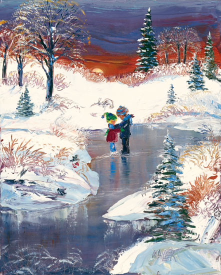 Young Winter Love. Click here to see enlargement. © Ruth Mayer Fine Art.
